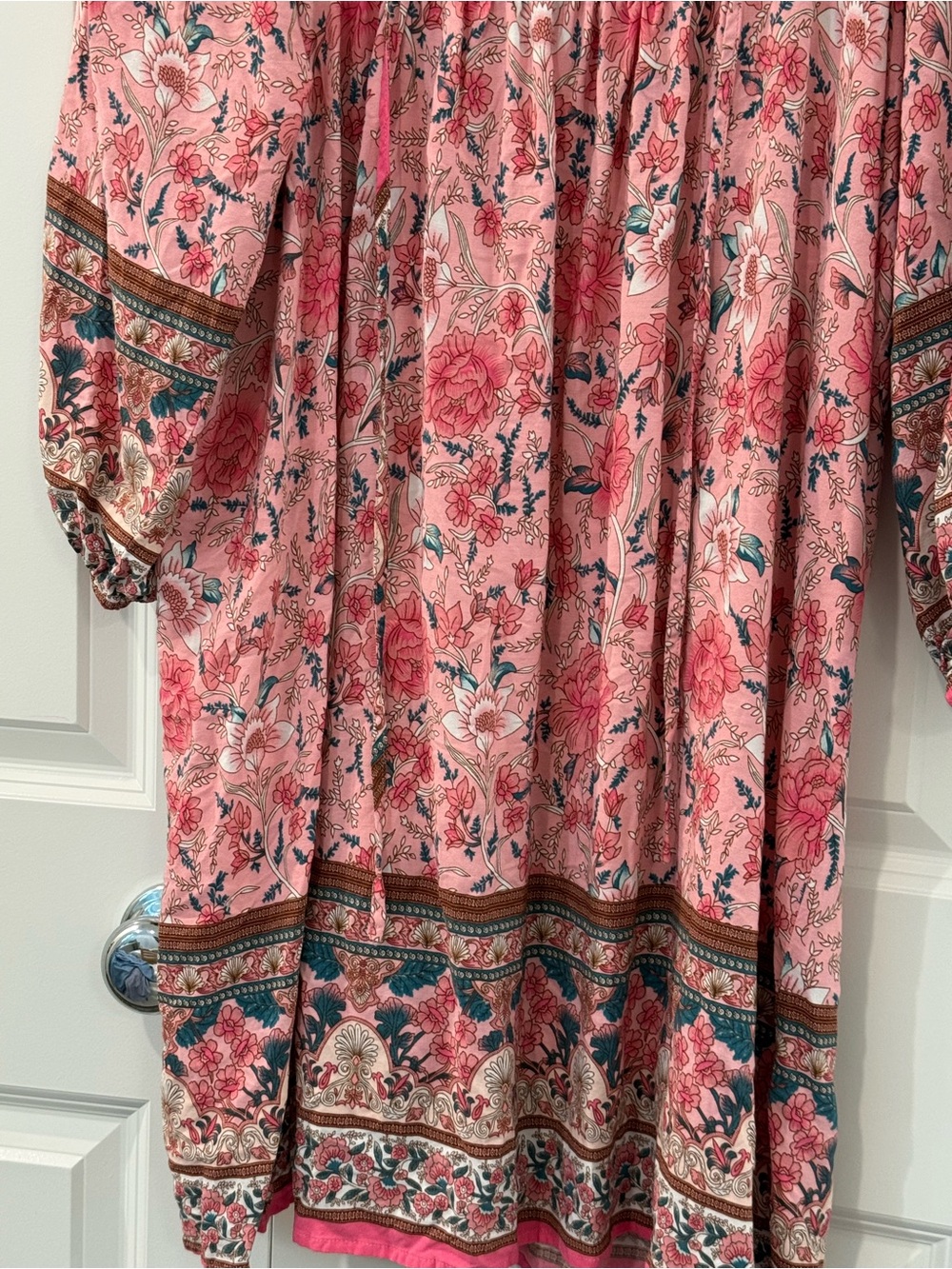 Bluetime Women's Casual Boho Floral Babydoll Dress - Picture 4 of 8